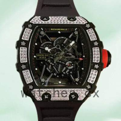 Richard Mille RM35-02 Around 50*42mm Men RM35-02-020 Black Replica Watches