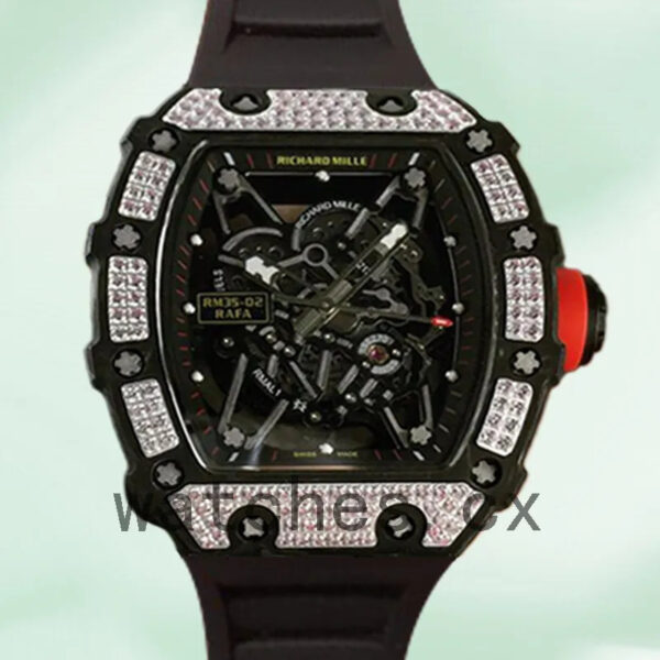Richard Mille RM35-02 Around 50*42mm Men RM35-02-020 Black Replica Watches