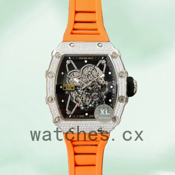 Richard Mille RM35-02 RM35-02-022 Men Around 45mm Silver-tone Replica Watches