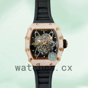 Richard Mille RM35-02 RM35-02-027 Around 45mm Men Transparent Dial Rubber Band Replica Watches