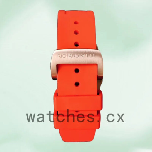 Richard Mille RM35-02 Around 45mm Men RM35-02-031 Rose Gold-tone Rubber Band Replica Watches - Image 3