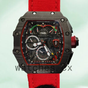 Richard Mille RM50-03 Around 50*44.5mm Men RM50-03-001 Transparent Dial Black Replica Watches