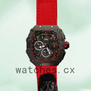 Richard Mille RM50-03 Around 50*44.5mm Men RM50-03-001 Transparent Dial Black Replica Watches