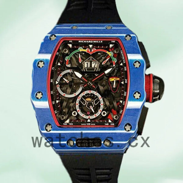 Richard Mille RM50-03 Around 50*44.5mm Men RM50-03-002 Mechanical Blue Replica Watches
