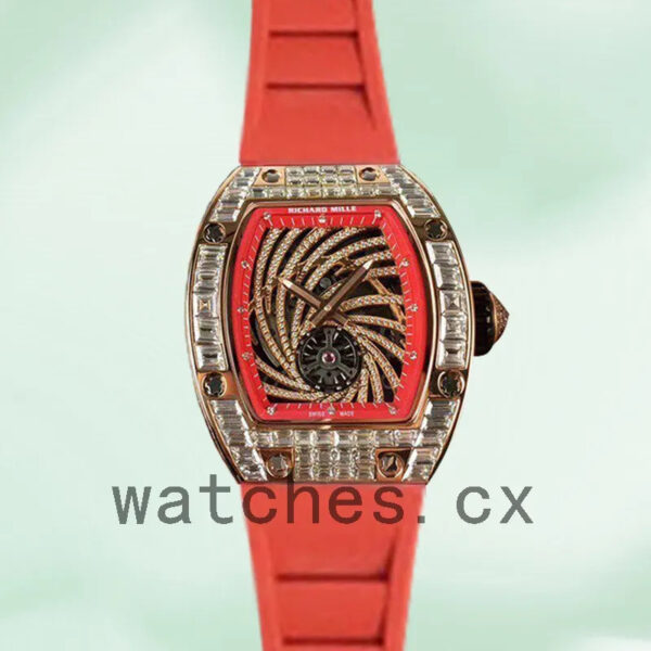 Richard Mille RM51-02 Around 45*37mm Ladies RM51-02-001 Rose Gold-tone Mechanical Replica Watches