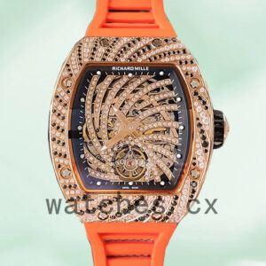 Richard Mille RM51-02 RM51-02-009 Around 48*40mm Ladies Mechanical Rubber Band Replica Watches