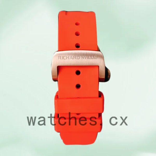 Richard Mille RM51-02 Around 48*40mm RM51-02-009 Ladies Diamond Paved Dial Rubber Band Replica Watches - Image 3