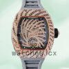 Richard Mille RM51-02 Around 48*40mm Ladies RM51-02-009 Diamond Paved Dial Replica Watches
