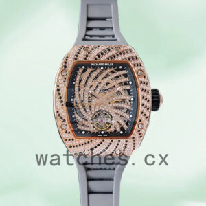 Richard Mille RM51-02 Around 48*40mm Ladies RM51-02-009 Diamond Paved Dial Replica Watches