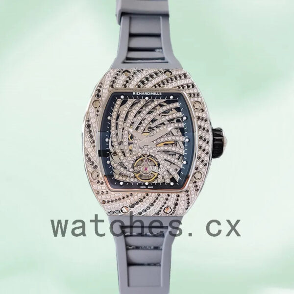 Richard Mille RM51-02 Ladies Around 48*40mm RM51-02-010 Silver-tone Replica Watches