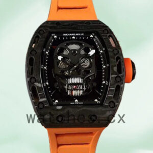 Richard Mille RM052 Around 50*43mm Men RM052-008 Black Skull Dial Replica Watches
