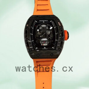 Richard Mille RM052 Around 50*43mm Men RM052-008 Black Skull Dial Replica Watches