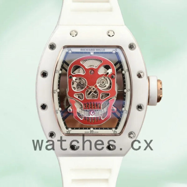 Richard Mille RM52-01 RM52-01-001 Men Around 50*42mm White Replica Watches