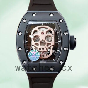 Richard Mille RM52-01 Men Around 50*42mm RM52-01-002 Rubber Band Replica Watches