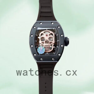 Richard Mille RM52-01 Men Around 50*42mm RM52-01-002 Rubber Band Replica Watches