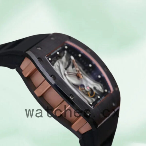 Richard Mille RM52-02 Men Around 50*41mm RM52-02-001 Horse Head Skeleton Dial Rubber Band Replica Watches