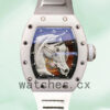 Richard Mille RM52-02 RM52-02-007 Around 50*42mm Men Horse Head Skeleton Dial Rubber Band Replica Watches