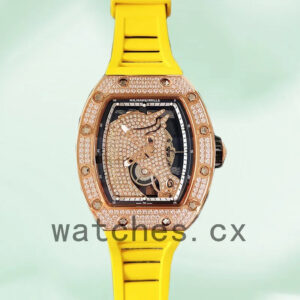 Richard Mille RM52-02 Men RM52-02-011 Around 43mm Rose Gold-tone Horse Dial Replica Watches