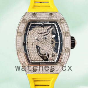 Richard Mille RM52-02 Men Around 43mm RM52-02-016 Rubber Band Horse Dial Replica Watches