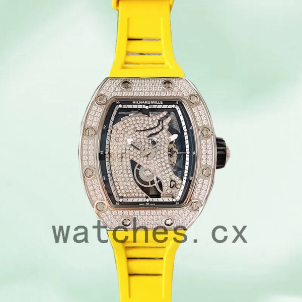 Richard Mille RM52-02 Men Around 43mm RM52-02-016 Rubber Band Horse Dial Replica Watches