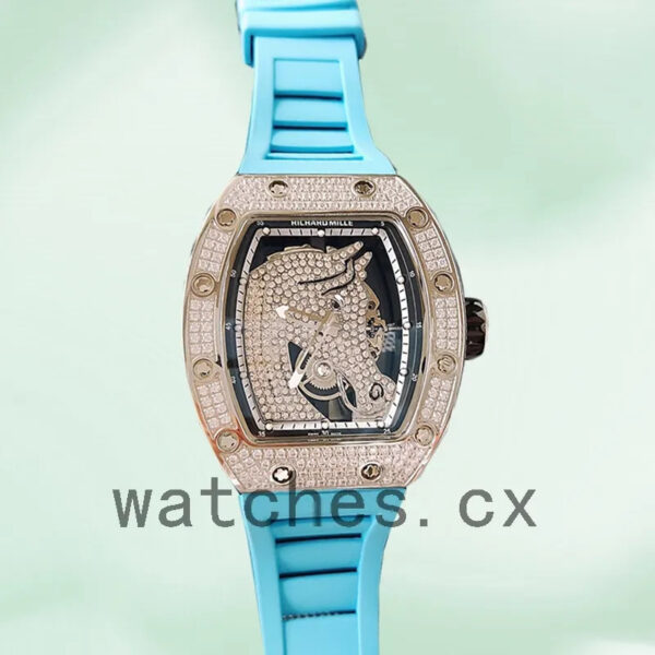 Richard Mille RM52-02 RM52-02-016 Around 43mm Men Rubber Band Replica Watches