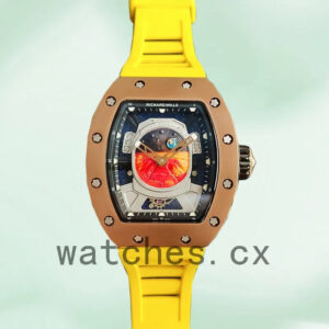 Richard Mille RM52-05 RM52-05-001 Around 50*42mm Men Rose Gold-tone Mars Earth Dial Replica Watches