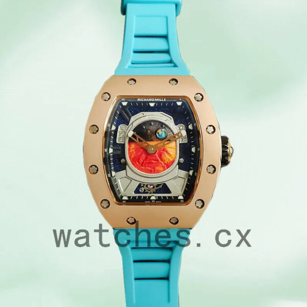 Richard Mille RM52-05 RM52-05-002 Men Around 50*42mm Rose Gold-tone Replica Watches