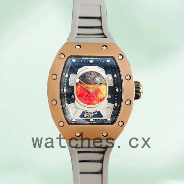 Richard Mille RM52-05 Men RM52-05-003 Around 50*42mm Rubber Band Mars Earth Dial Replica Watches