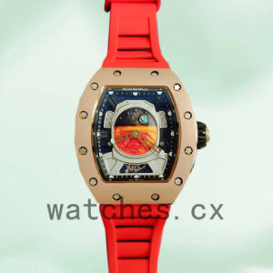 Richard Mille RM52-05 Around 50*42mm RM52-05-005 Men Rose Gold-tone Mechanical Replica Watches