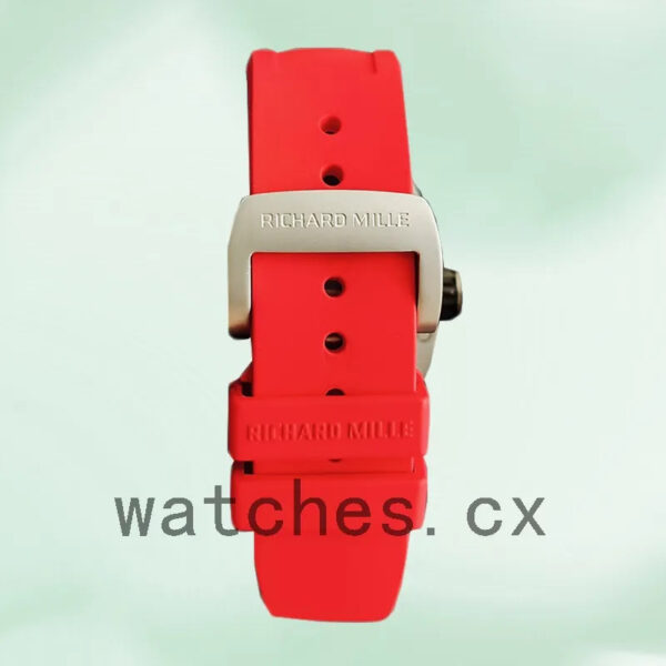 Richard Mille RM52-05 RM52-05-006 Around 50*42mm Men Silver-tone Rubber Band Replica Watches - Image 4