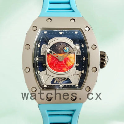 Richard Mille RM52-05 Around 50*42mm RM52-05-007 Men Rubber Band Replica Watches