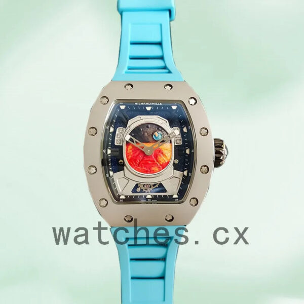 Richard Mille RM52-05 Around 50*42mm RM52-05-007 Men Rubber Band Replica Watches
