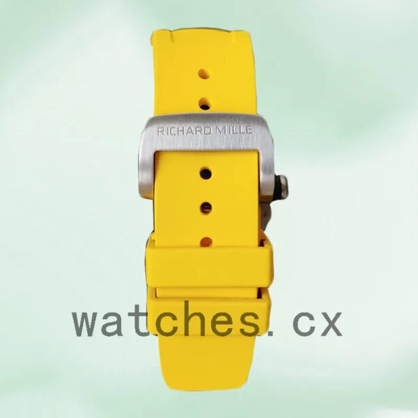 Richard Mille RM52-05 Around 50*42mm Men RM52-05-008 Silver-tone Rubber Band Replica Watches - Image 3