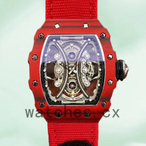 Richard Mille RM53-01 Men RM53-01-002 Around 50*43mm Red Rubber Band Replica Watches