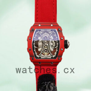 Richard Mille RM53-01 Men RM53-01-002 Around 50*43mm Red Rubber Band Replica Watches