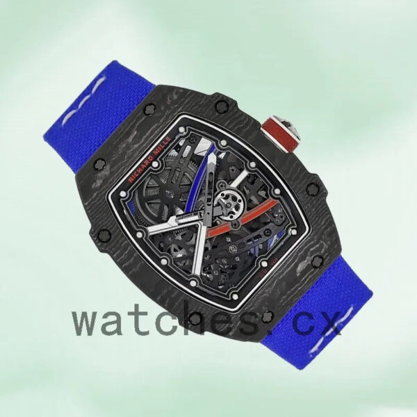 Richard Mille RM 67-02 RM 67-02 Men Around 40mm Transparent Dial Black Replica Watches