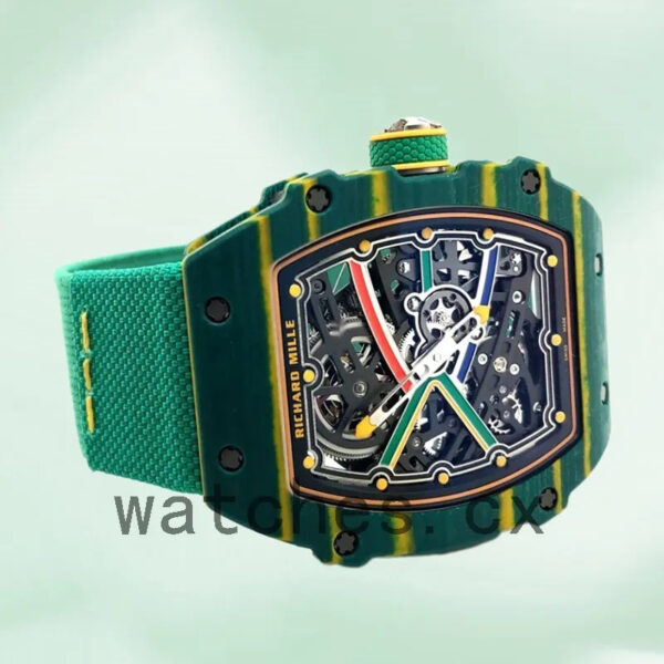 Richard Mille RM 67-02 RM 67-02 Around 40mm Men Transparent Dial Strap Replica Watches