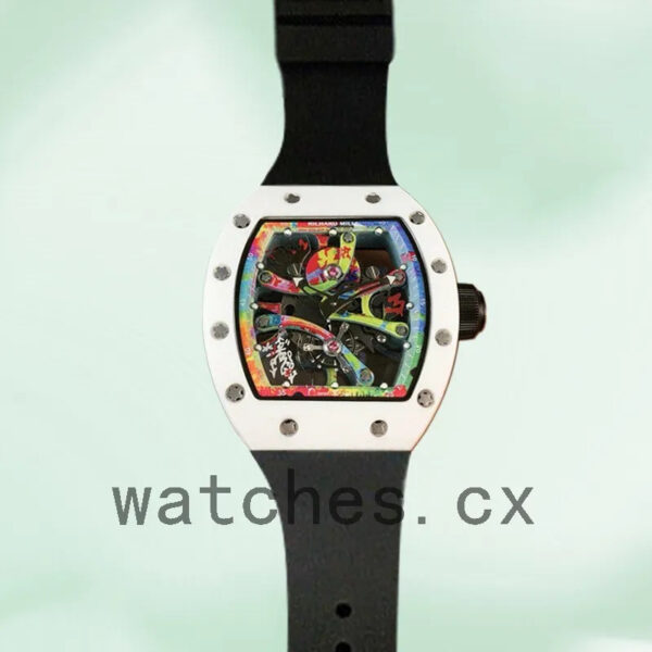 Richard Mille RM68-01 RM68-01-002 Around 50*40mm Men Rubber Band Replica Watches