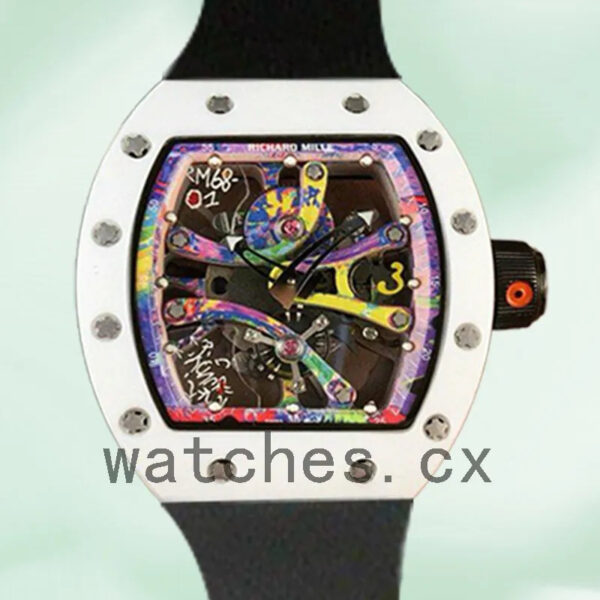 Richard Mille RM68-01 RM68-01-004 Around 50*40mm Men White Replica Watches