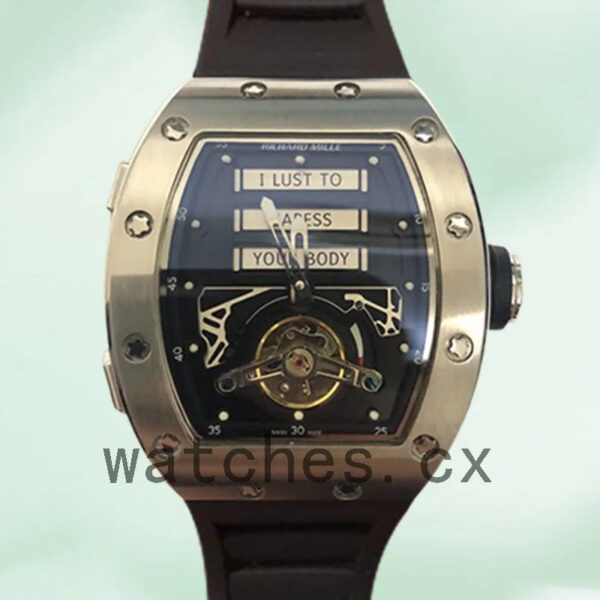 Richard Mille RM069 RM069-001 Men Around 50*43mm Silver Mechanical Replica Watches