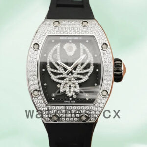 Richard Mille RM019 RMSpider-001 Around 45*38mm Men Rubber Band Diamonds Replica Watches