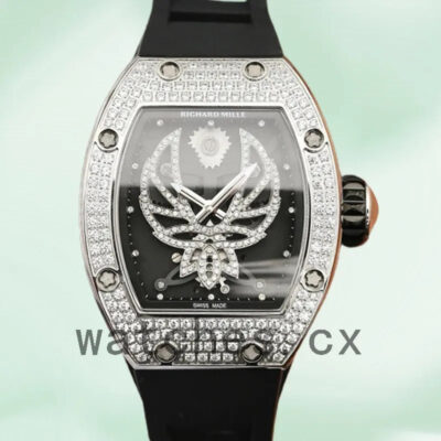 Richard Mille RM019 RMSpider-001 Around 45*38mm Men Rubber Band Diamonds Replica Watches