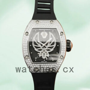 Richard Mille RM019 RMSpider-001 Around 45*38mm Men Rubber Band Diamonds Replica Watches