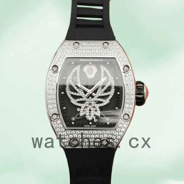 Richard Mille RM019 RMSpider-001 Around 45*38mm Men Rubber Band Diamonds Replica Watches