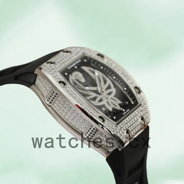 Richard Mille RM019 RMSpider-001 Around 45*38mm Men Rubber Band Diamonds Replica Watches