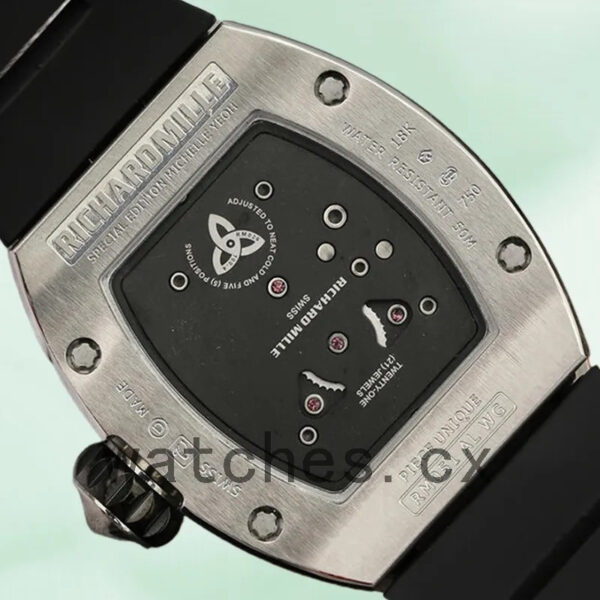 Richard Mille RM019 RMSpider-001 Around 45*38mm Men Rubber Band Diamonds Replica Watches - Image 4