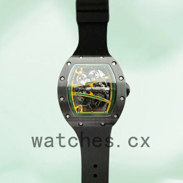 Richard Mille RM061 Around 50*40mm RM061-001 Men Black Hand Wind Replica Watches