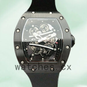 Richard Mille RM061 Men Around 50*40mm RM061-002 Black Rubber Band Replica Watches