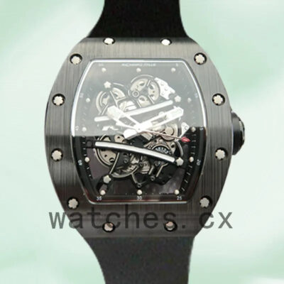 Richard Mille RM061 Men Around 50*40mm RM061-002 Black Rubber Band Replica Watches