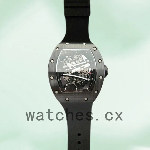 Richard Mille RM061 Men Around 50*40mm RM061-002 Black Rubber Band Replica Watches